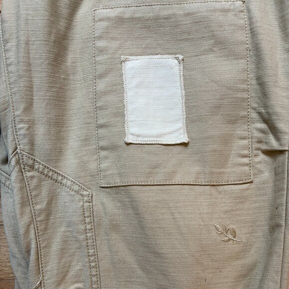 089  Pilcro The Wanderer Mid Rise Relaxed Leg Jeans Patchwork Edit NWOT Size 32 - Picture 9 of 10